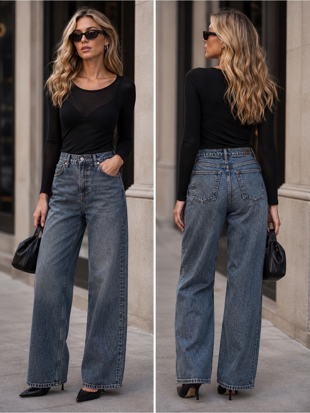 H&M Wide-Leg Jeans – Size US 8 / EUR 40